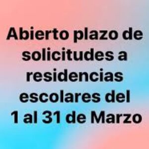 INSCRIPCIÓN EN RESIDENCIAS ESCOLARES – CURSO 20-21