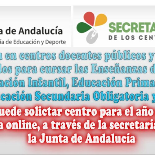 SOLICITUD DE ADMISIÓN EN CENTROS PARA CURSO 2020-2021