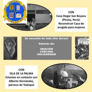 SOLIDARIDAD CON LA PALMA Y CON SAN BOYACU