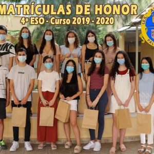 MATRÍCULAS DE HONOR DE 4º ESO. CURSO 19-20