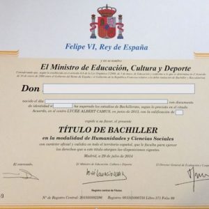 PRUEBA LIBRE PARA TÍTULO DE BACHILLERATO